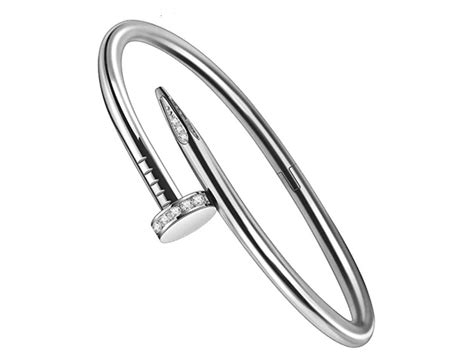 cartier nail bangle silver